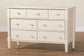 Baxton Studio Braith Farmhouse Ivory Spindle Wood 7-Drawer Dresser FredCo