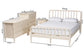 Baxton Studio Braith Farmhouse Ivory Spindle Wood King Size 4-Piece Bedroom Set FredCo