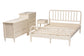 Baxton Studio Braith Farmhouse Ivory Spindle Wood King Size 4-Piece Bedroom Set FredCo