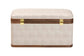 Baxton Studio Brenner Modern Transitional Beige Faux Shagreen Storage Trunk FredCo