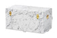 Baxton Studio Brenta Storage Trunk with Lift-Top Lid - Decorative Organizer Chest with Faux Marble Effect, Contemporary Storage Solution FredCo