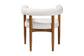 Baxton Studio Caia Boucle Dining Chair - Modern Upholstered Accent Armchair, Cream, Minimalist Design FredCo