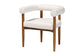 Baxton Studio Caia Boucle Dining Chair - Modern Upholstered Accent Armchair, Cream, Minimalist Design FredCo