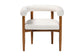 Baxton Studio Caia Boucle Dining Chair - Modern Upholstered Accent Armchair, Cream, Minimalist Design FredCo