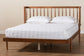 Baxton Studio Calderon Retro-Modern Walnut Brown Finished Wood Queen Size Platform Bed FredCo