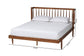 Baxton Studio Calderon Retro-Modern Walnut Brown Finished Wood Queen Size Platform Bed FredCo