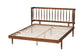 Baxton Studio Calderon Retro-Modern Walnut Brown Finished Wood Queen Size Platform Bed FredCo