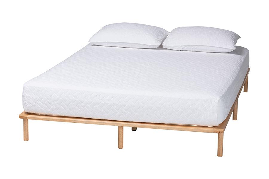 Baxton Studio Calhoun Japandi Queen Size Bed Frame FredCo