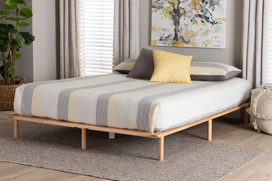 Baxton Studio Calhoun Japandi Queen Size Bed Frame FredCo
