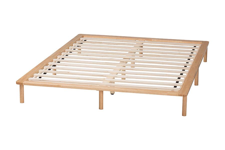 Baxton Studio Calhoun Japandi Queen Size Bed Frame FredCo