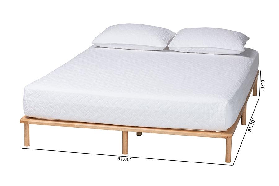 Baxton Studio Calhoun Japandi Queen Size Bed Frame FredCo