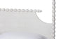 Baxton Studio Caliana King Bobbin Four-Poster Bed – Turned Spindle Post Wood Bed Frame with Panel Headboard, White FredCo