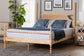 Baxton Studio Caliana Queen Bobbin Four-Poster Bed – Turned Spindle Post Wood Bed Frame with Panel Headboard, Natural Brown FredCo