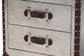 Baxton Studio Calidore Vintage Silver Metal 2-Drawer End Table FredCo