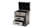 Baxton Studio Calidore Vintage Silver Metal 2-Drawer End Table FredCo