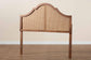 Baxton Studio Camila Classic and Traditional Ash Walnut Finished Wood Headboard with Rattan FredCo
