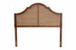 Baxton Studio Camila Classic and Traditional Ash Walnut Finished Wood Headboard with Rattan FredCo