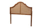Baxton Studio Camila Classic and Traditional Ash Walnut Finished Wood Headboard with Rattan FredCo