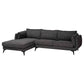 Baxton Studio Cantu Modern Gravel Twill Fabric Left Facing Sectional Sofa FredCo