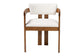 Baxton Studio Carice Modern Cream Boucle Dining Chair FredCo