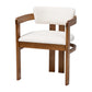 Baxton Studio Carice Modern Cream Boucle Dining Chair FredCo