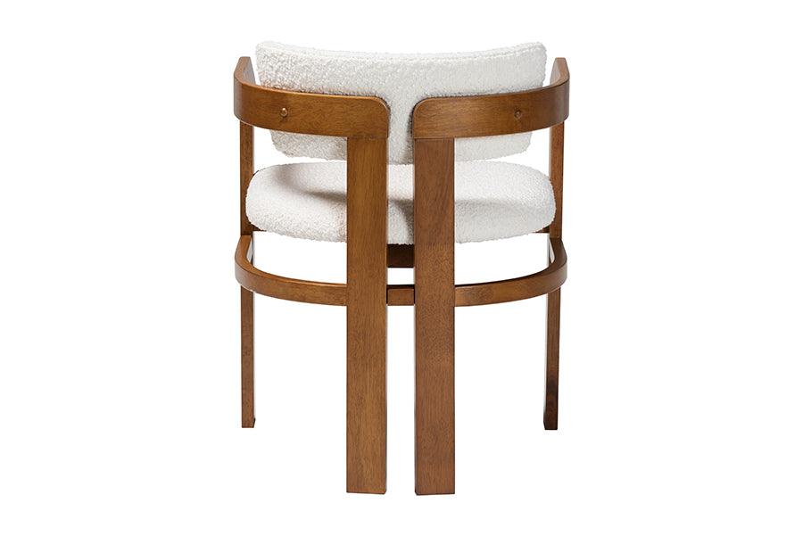 Baxton Studio Carice Modern Cream Boucle Dining Chair FredCo