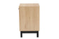 Baxton Studio Cherelle Mid-Century Modern Light Brown and Black 1-Drawer End Table FredCo