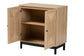 Baxton Studio Cherelle Mid-Century Modern Light Brown and Black 2-Door Storage Cabinet FredCo