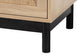 Baxton Studio Cherelle Mid-Century Modern Light Brown and Black 2-Drawer End Table FredCo