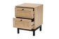 Baxton Studio Cherelle Mid-Century Modern Light Brown and Black 2-Drawer End Table FredCo