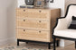 Baxton Studio Cherelle Mid-Century Modern Light Brown and Black 3-Drawer Storage Cabinet FredCo