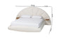 Baxton Studio Cherise Modern Cream Boucle Fabric King Floating Bed with Built-In Shelves FredCo