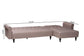 Baxton Studio Chesterfield Retro-Modern Clay Fabric Upholstered Convertible Sleeper Sofa FredCo