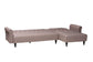 Baxton Studio Chesterfield Retro-Modern Clay Fabric Upholstered Convertible Sleeper Sofa FredCo