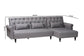 Baxton Studio Chesterfield Retro-Modern Slate Grey Fabric Upholstered Convertible Sleeper Sofa FredCo