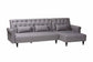 Baxton Studio Chesterfield Retro-Modern Slate Grey Fabric Upholstered Convertible Sleeper Sofa FredCo