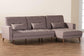 Baxton Studio Claire Contemporary Clay Fabric Upholstered Convertible Sleeper Sofa FredCo