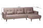 Baxton Studio Claire Contemporary Clay Fabric Upholstered Convertible Sleeper Sofa FredCo