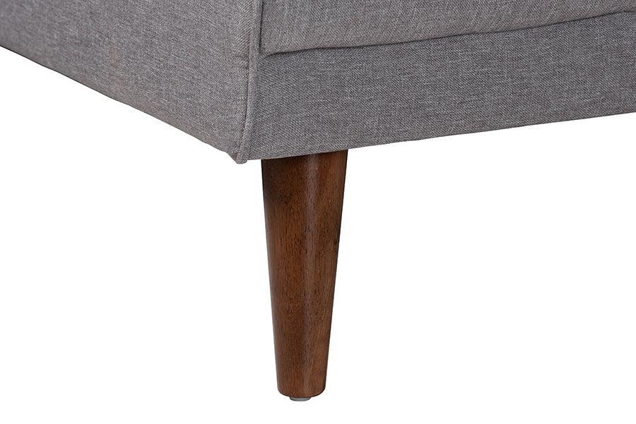 Baxton Studio Claire Contemporary Slate Fabric Upholstered Convertible Sleeper Sofa FredCo