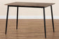 Baxton Studio Dalair Industrial Rustic Brown Wood and Metal Dining Table FredCo