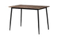 Baxton Studio Dalair Industrial Rustic Brown Wood and Metal Dining Table FredCo