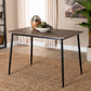 Baxton Studio Dalair Industrial Rustic Brown Wood and Metal Dining Table FredCo