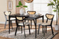 Baxton Studio Dannell Mid-Century Modern Cream Fabric and Black Finished Wood 5-Piece Dining Set FredCo