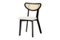 Baxton Studio Dannell Mid-Century Modern Cream Fabric and Black Finished Wood 7-Piece Dining Set FredCo