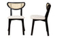 Baxton Studio Dannell Mid-Century Modern Cream Fabric and Black Finished Wood Dining Chair FredCo
