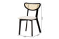 Baxton Studio Dannell Mid-Century Modern Cream Fabric and Black Finished Wood Dining Chair FredCo