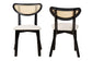 Baxton Studio Dannell Mid-Century Modern Cream Fabric and Black Finished Wood Dining Chair FredCo