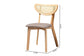 Baxton Studio Dannell Mid-Century Modern Grey Fabric and Natural Oak Finished Wood Dining Chair FredCo