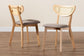 Baxton Studio Dannell Mid-Century Modern Grey Fabric and Natural Oak Finished Wood Dining Chair FredCo
