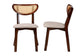 Baxton Studio Dannell Mid-Century Modern Grey Fabric and Walnut Brown Finished Wood Dining Chair FredCo